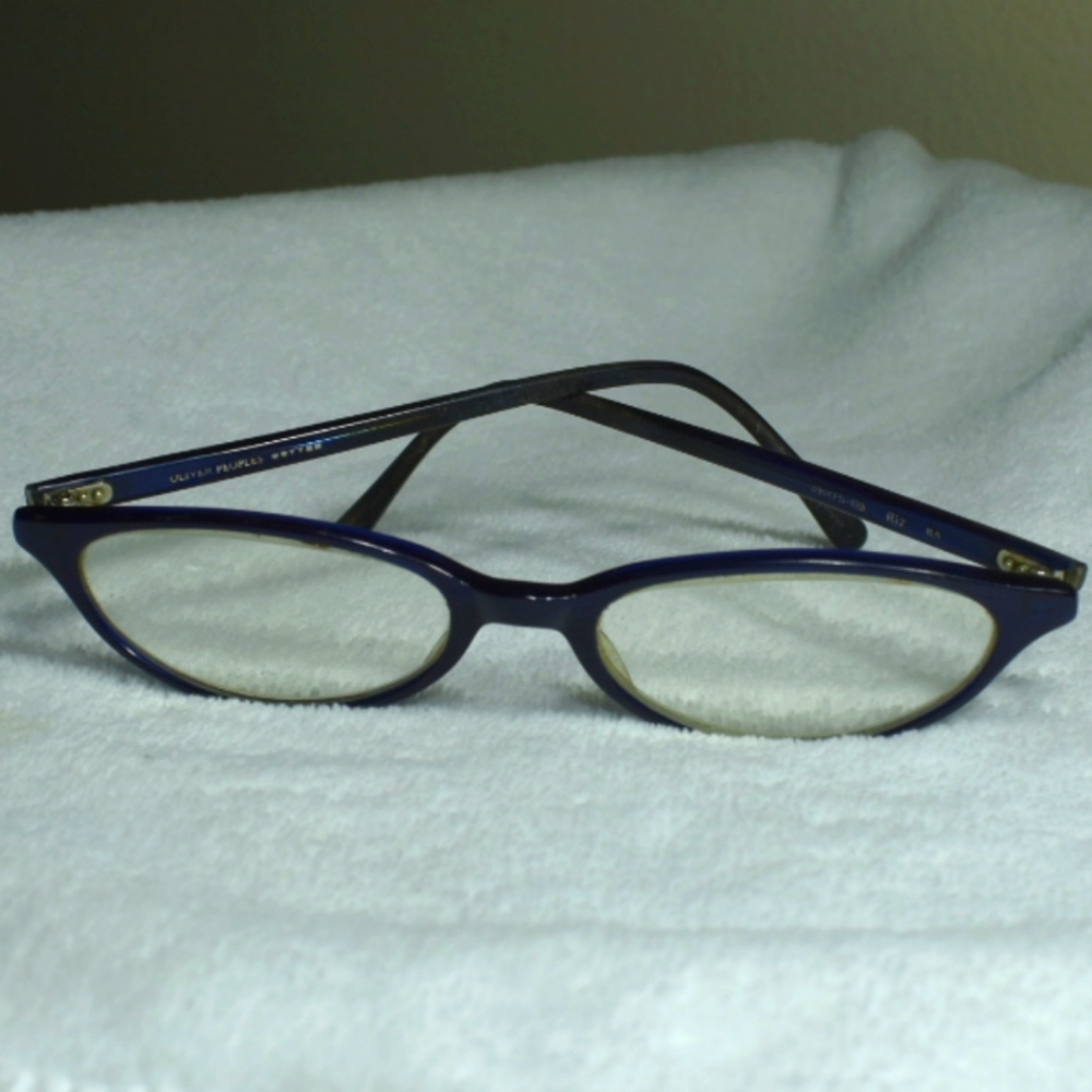 Oliver Peoples Rx Cat-Eye Rx Glasses Navy Blue